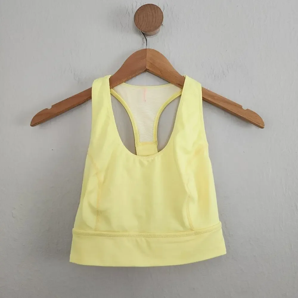 FP Movement Ashford Light Synergy Crop Top Lemon Verbena Yellow XS NEW - Picture 4 of 9